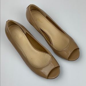 Cole Haan Nude Patent Leather Sadie Wedge 9.5B